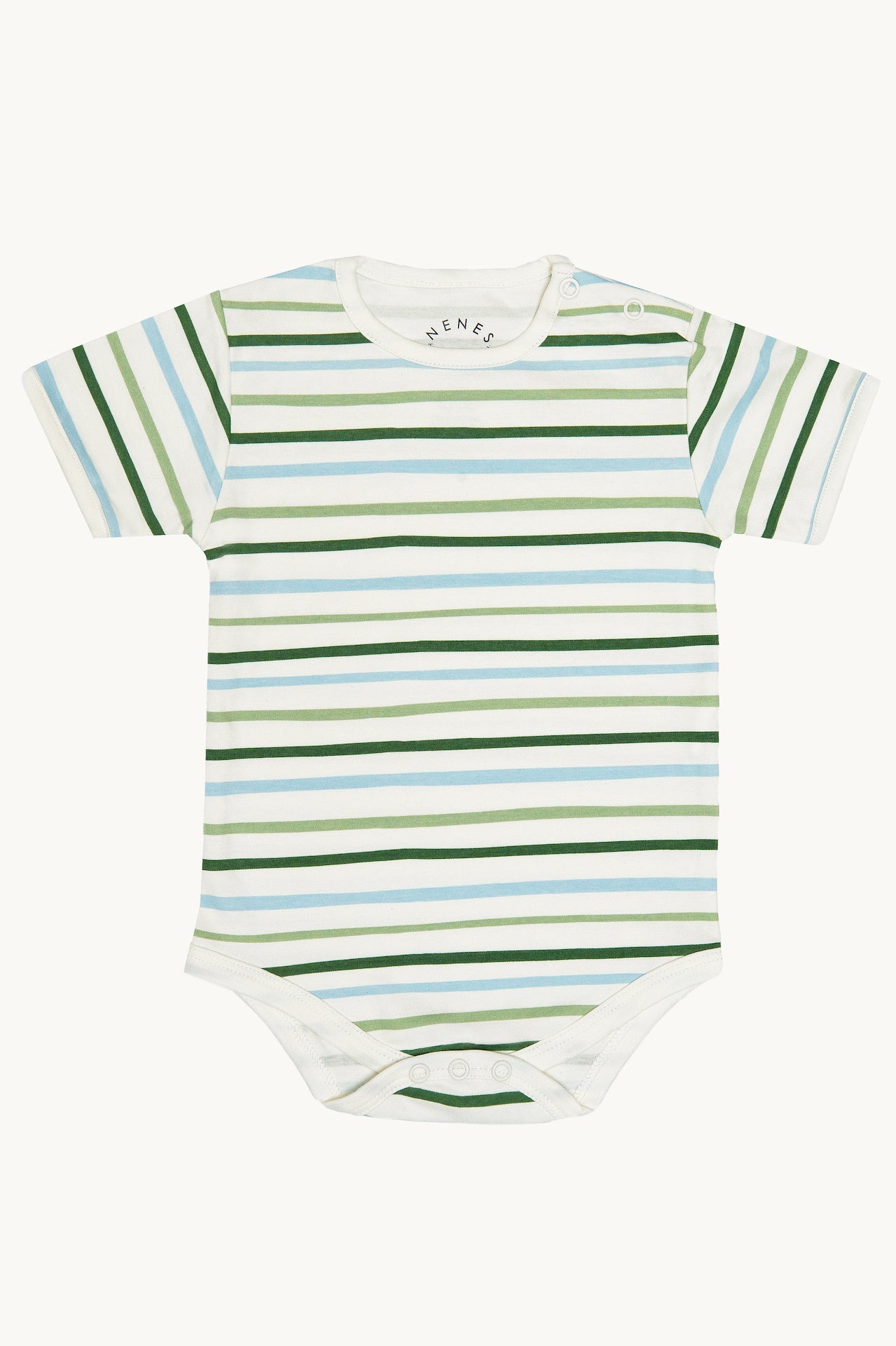 Renewed Forest Ribbons Shoulder Snap Short Sleeve Onesie