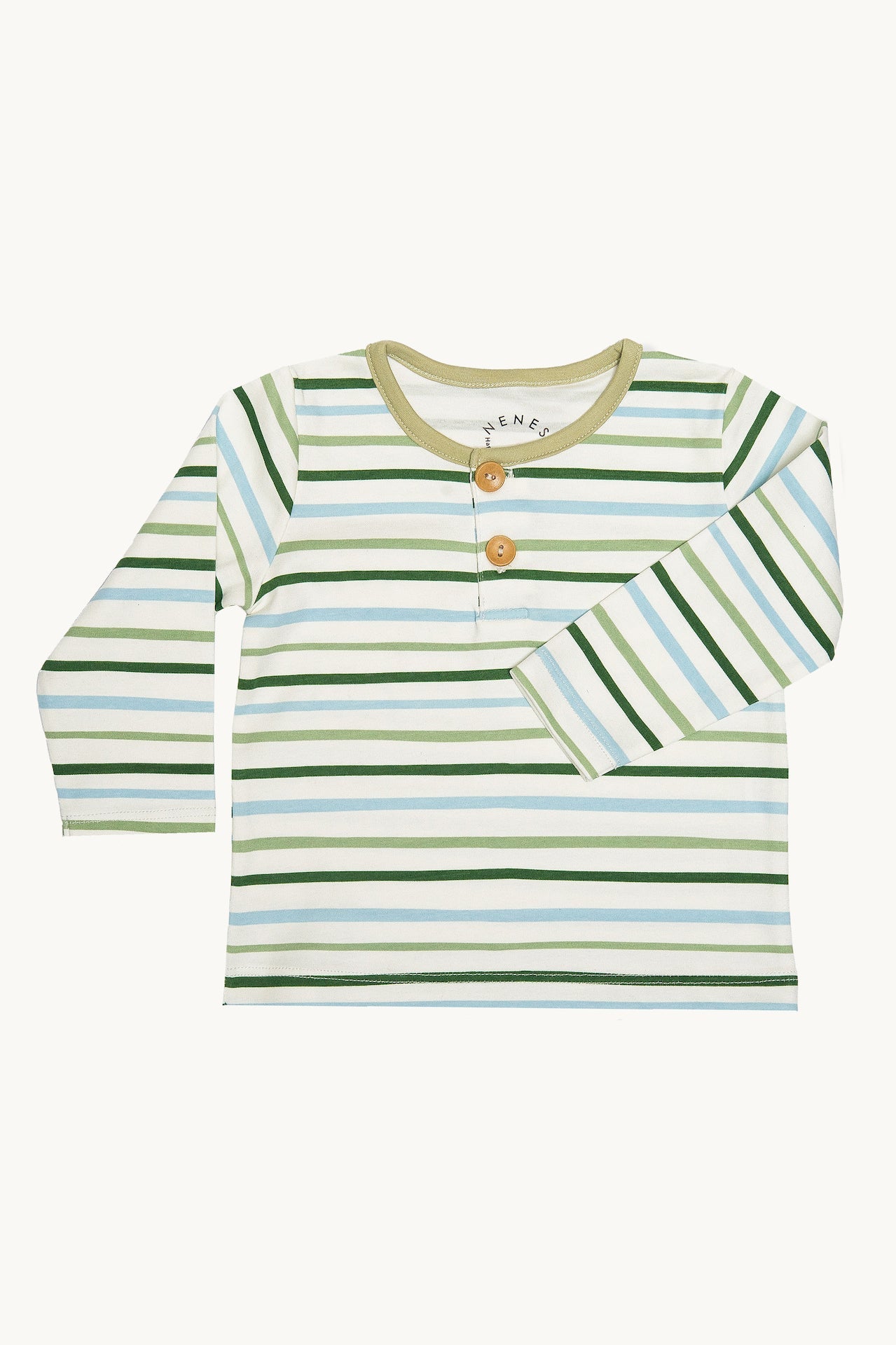 Renewed Forest Ribbons Long Sleeve Henley Tee