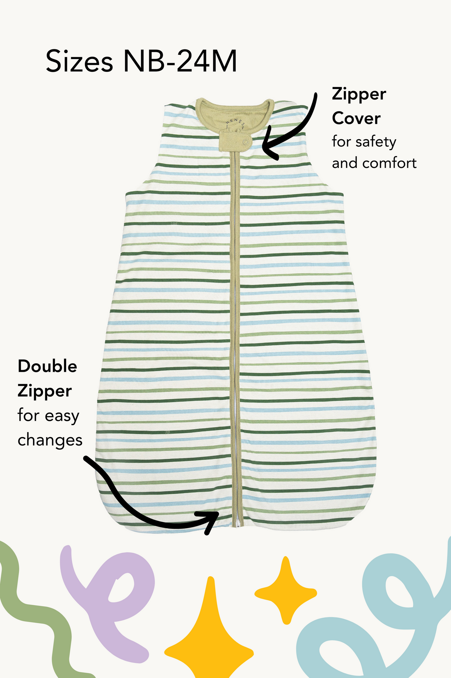 Forest Ribbons Sleeveless Sleep Sack