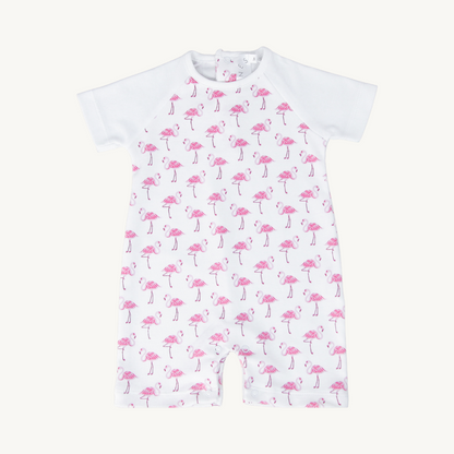 Renewed Flamingo-rgeous Raglan Romper