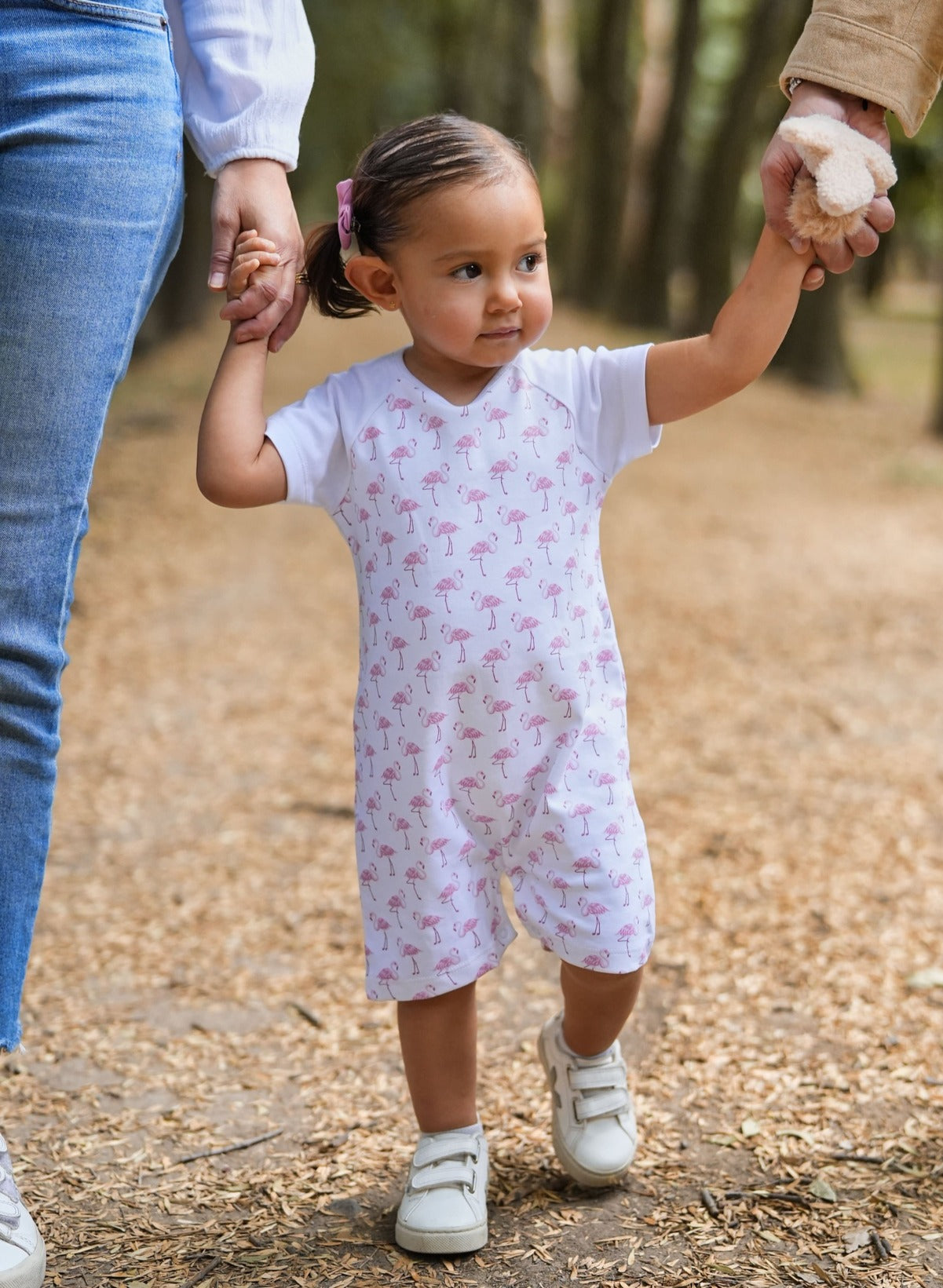 Renewed Flamingo-rgeous Raglan Romper